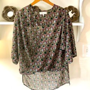 Wayf Faux Wrap High Low Top VINTAGE